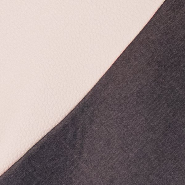 Polipiel beige / Terciopelo gris