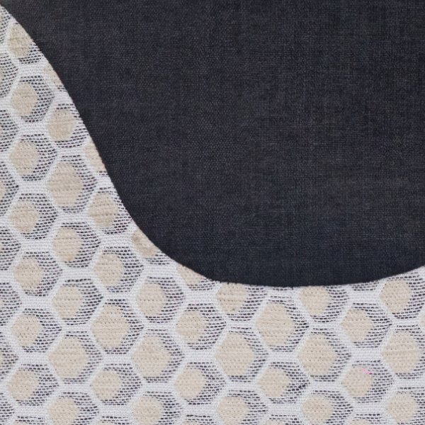 Terciopelo gris / Jacquard gris y beige