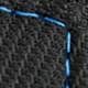 Negro con costuras azules
